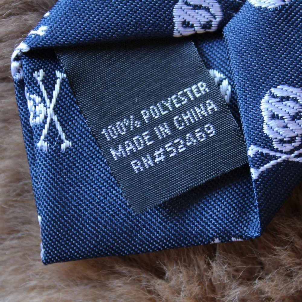 Navy With Silver Skulls Youth Clip-On Necktie
